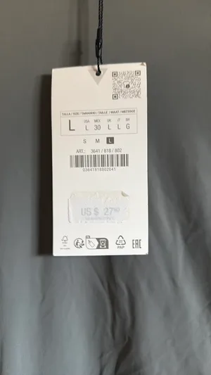 ZARA Grey Bodysuit Long Sleeve thumbnail 4