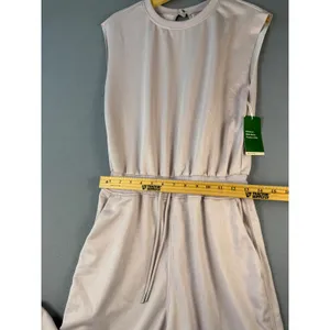 Halara Womens Sleeveless Jogger Jumpsuit Mauve Pink Elastic Waist XS Regular Q23 thumbnail 4