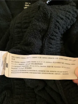 Gilly Hicks Black Cropped Terry Zip Hoodie XS Y2K Lounge Athleisure Yin Yang thumbnail 5