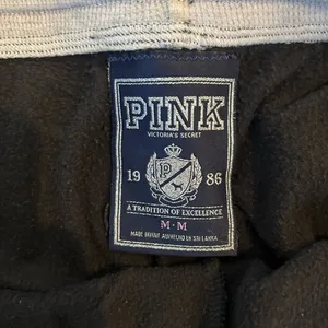 PINK Victoria's Secret Vintage Black Joggers with Heart Accents thumbnail 5