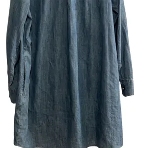 Ann Taylor LOFT Women's M Blue Denim Long Sleeve Tunic‎ Dress Short Side Pockets thumbnail 8