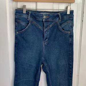 Free People We the Free Retro Skinny Jeans Medium Wash 80s High Rise W-865 Sz 30 thumbnail 2