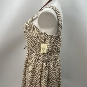 Cactus & Pearl zebra print tiered maxi dress XL thumbnail 4