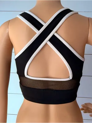 Urban Outfitters Black Crop Top with Neon Green Logo Sz XS thumbnail 2