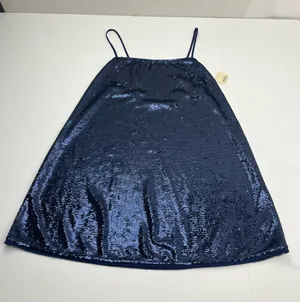 Intimately Free People Time To Shine Navy Blue Sequin Slip Dress Mini XS NEW thumbnail 1