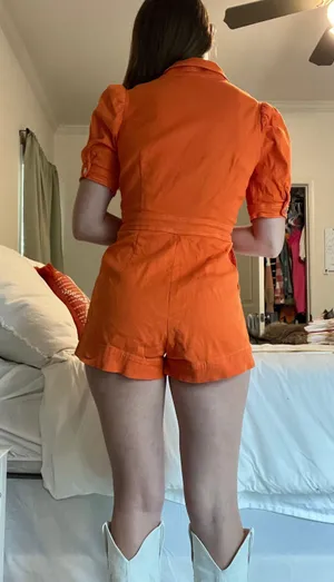 Boutique day + moon Orange Romper thumbnail 4