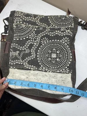 ⭐️ Myra Tribal Dream Shoulder Bag Patchwork Cotton Canvas thumbnail 2
