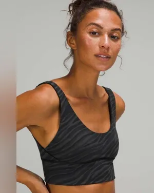 Lululemon Align Reversible Sports Bra Black Le Tigre Camo Deep Coal Multi Size 6 thumbnail 3