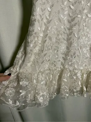 Lulus Lavish Lifestyle White Embroidered Ruffled Mini Dress Size Large thumbnail 8