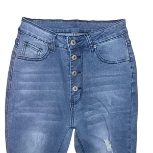 Zara High-Rise Light Blue Distressed Flare Jeans thumbnail 2
