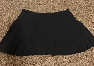 Athleta Match Point Tennis Skort Large Black Undershorts Nylon Blend Neutral thumbnail 1
