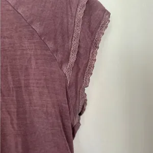 American Eagle Soft & Sexy Lace Trim Short Sleeve Tee Top S Purple thumbnail 7