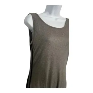 Women Grey Black Sleeveless Jumpsuit Size M Skinny Leg Stretch Romper Scoop Neck thumbnail 5
