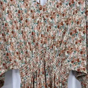 Final Touch Floral Mini Dress Multi Dolman Sleeves Coastal Cowgirl Boho Size M thumbnail 5