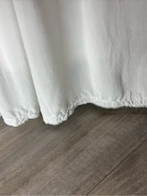 Forever 21 White Pleated Maxi Dress with Lace Trim thumbnail 8
