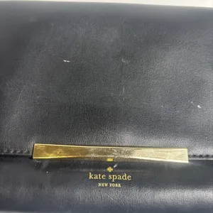 Kate Spade Black Leather Hanley Camden Way Shoulder Bag Gold Strap Purse‎ READ thumbnail 2