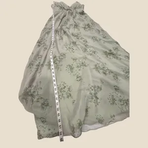 AW Bridal Penoy Pistachio Green Floral Maxi Dress US 8 V-Neck Chiffon Tie-Back thumbnail 7