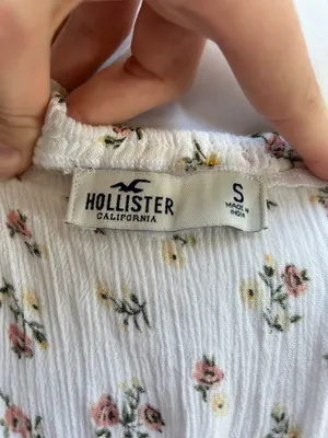 Hollister White Floral Off Shoulder Top thumbnail 3