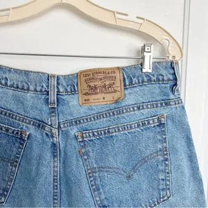Levi’s • vintage 920 jean shorts orange tab high waisted 90s mom frayed cutoffs thumbnail 7