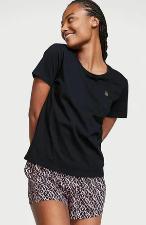 Victoria's Secret NWT Cotton Short Tee-pajamas size M thumbnail 1