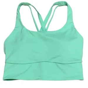 Lululemon Energy Longline Bra Women XXS Citra Lime Strappy Back LW2EHUS Bra thumbnail 1