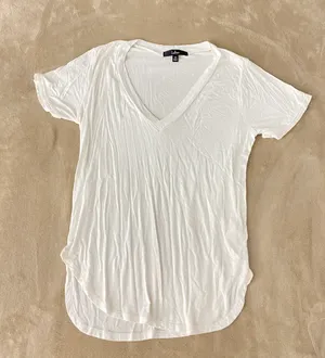 Lulus White V Neck Shirt thumbnail 2
