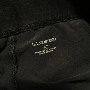 Lands End Womens Flared Yoga Leggings Size Small Dark Blue Side Zip Pocket thumbnail 4