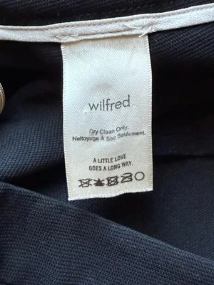 Wilfred Aritzia Wide Leg High Rise Front Pockets Elastic Waist Black Pants Sz M thumbnail 4
