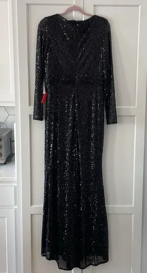Mac Duggal Long Sleeved Sequin Gown NWT thumbnail 9