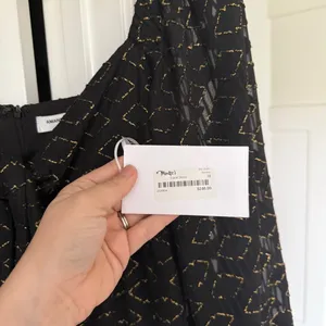NWT Amanda Uprichard Danie Black and Gold Long Sleeve Dress NEW‎ Ravena thumbnail 3