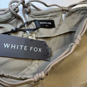 WHITE FOX Olive Green Wide Leg‎ Pants Tie Waist Drawstring Cargo Style thumbnail 2