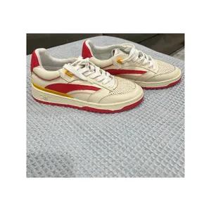 Oncept Preston Retro Leather Sneaker White Red Yellow Sz 7 NWT‎ thumbnail 2