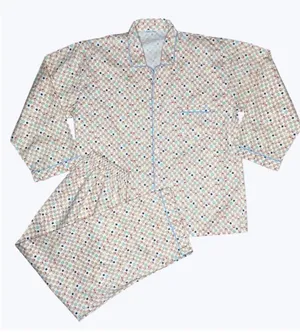 Crystina Binna Pig Head Pajama Set Size LG Beige Button Front Top Pull On Pants thumbnail 1