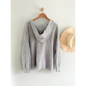 Aerie | EUC CozyUp Waffle Sweater Hoodie in Gray Oversized | Sz M thumbnail 11