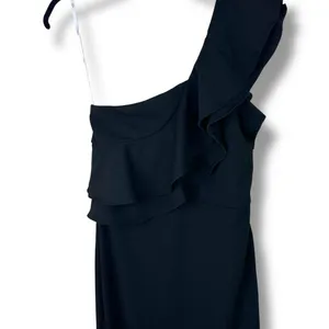 NEW Lulus Grand Beauty Black Ruffled One-Shoulder Mermaid Maxi Dress Large thumbnail 6