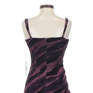 Siena Purple Wavy Print Tulip Hem Bodycon Dress Size 2 Y2K Party Glam Whimsigoth thumbnail 10
