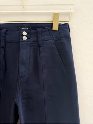 Paige Brooklyn Wide Leg Crop Pants in Vintage Cosmic Navy High Rise Size 25 thumbnail 8