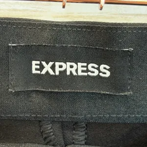 Express Womens M Pants Skyscraper‎ Super High Rise Black Flared Slit Hem Stretch thumbnail 10