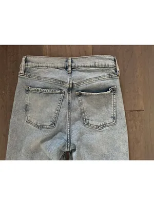 Old Navy Light Blue Sky High Straight Leg Jeans - Size 0 thumbnail 7