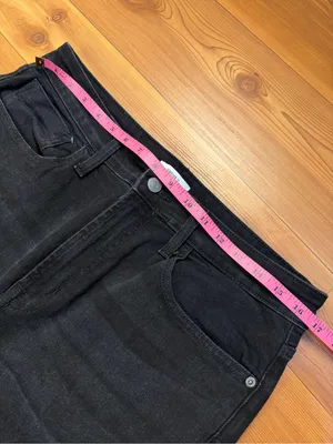 rue21 Black High-Rise Distressed Flare Jeans Women’s Size 31 Super Stretch Goth thumbnail 5