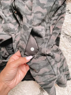 Lululemon Dark Camo Zip Up Hoodie!! thumbnail 6