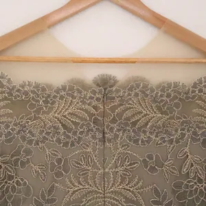 Tadashi Shoji Lace Illusion Cocktail Dress Size‎ 6 Taupe Gold Wedding Guest Lux thumbnail 4