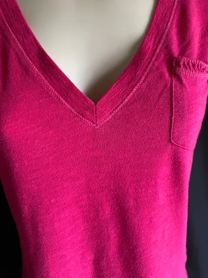 Hollister Pink V-neck Pocket Top thumbnail 3