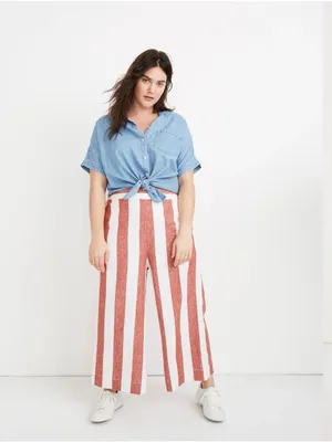 Madewell Huston Pull-On Crop Pants in Bold Stripe Size Small thumbnail 11