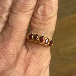 Vintage Multi Gemstone Ring Gold thumbnail 3
