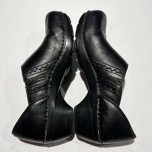 Dansko Black‎ Leather Slip On Clogs Size 38/7.5-8. B62 thumbnail 6