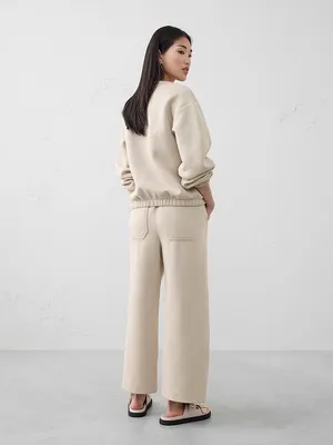 Banana Republic High-Rise Wide-Leg Crop Khaki Pant L COTTON thumbnail 2