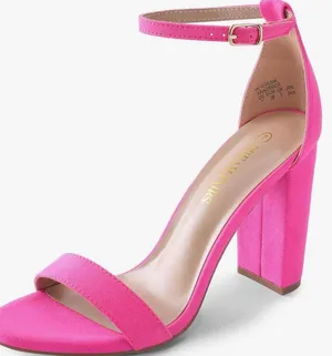 Dream Paris Pink Block High Heels thumbnail 1