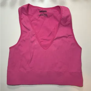 Garage Hot Pink Ribbed Tank Top thumbnail 1