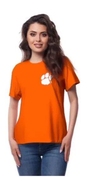 Hanes NWT Clemson University Orange Neon Palmetto Trees Short Sleeve Unisex T-Shirt‎ thumbnail 1